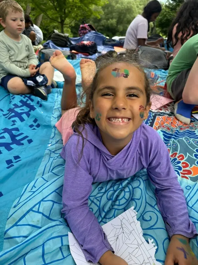 Children at Gedi, a joyful photo